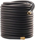 Wiseflow Garden Hose 200FT x 5/8", Heavy Duty Rubber Hose, Water Hose with Five Layered Braiding, Male Female Fittings, 1000PSI Burst, 300PSI Working for Yard, Car Wash, Pets (Black) by Unknown
