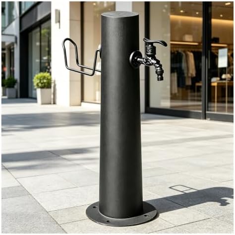 Yard Antifreeze Cracking Floor-Standing Water Spigot,Stainless Steel Vertical Water Hydrant,with Hose Holder,Freestanding Garden Waters Column for Car Watering by Unknown