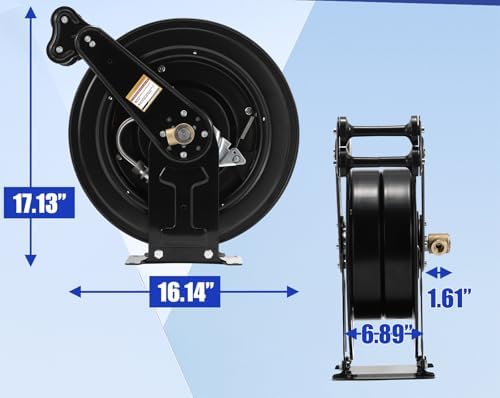 Retractable Pressure Washer Hose Reel, 50FT x 3/8" - Image 2