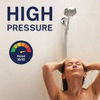 HammerHead Metal 1-Spray Shower Head with Handheld High Pressure, Long Hose - Image 3