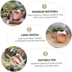 Stainless Steel Watering Container Pink Gold Long Spout Gentle Sprinkle Indoor Outdoor Plants Ergonomic Handle Lightweight Garden Pot - Image 7
