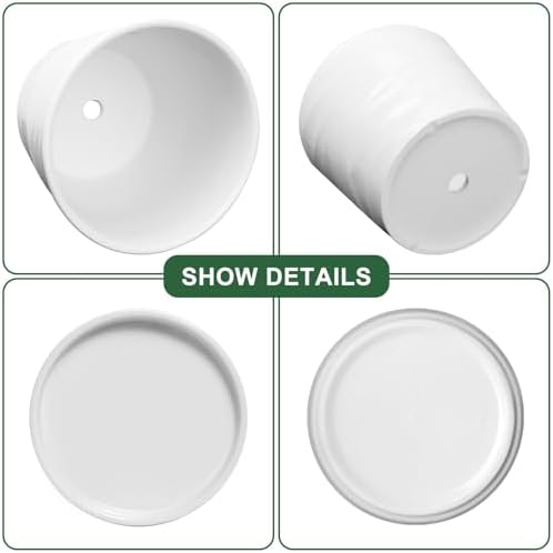 6 Inch Plant Pot,Ceramic Planter with Drainage and Saucer(6.7 In Diameter) - Image 4