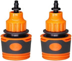 2PCS Garden Hose Quick Connectors Orange Rubber Plastic Coupling Adaptor Irrigation Car Washing Joints 1/4'' 3/8'' 1/2'' 3/4''(Ax2pcs) by Unknown