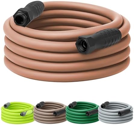 Flexzilla Colors SwivelGrip Garden Hose 5/8 in. x 50 ft., Lightweight All-Weather Water Hose, Durable and Flexible, Leak-Free Connections, Red Clay by Flexzilla