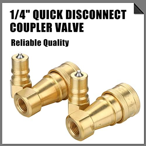 Vinsot 6 Set 2 Set 1/4" Quick Disconnect Coupler Valve for Carpet Cleaning - Image 3