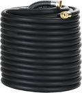 Guitrees 200FT 3/4 Heavy Duty Rubber Garden Hose - 200psi Working, 1000psi Burst - Hot/Cold Water - Five-Layered Braiding for Durability - Versatile for Gardening, Agriculture, Construction(Black) by Guitrees