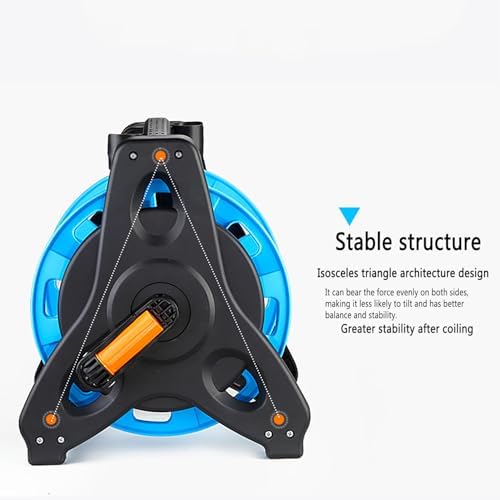 Portable Hose Cart, Wall-mounted Garden Hose Reels High Pressure Water Gun with Thickened Hose and 360° Foldable Hand Handle, Leak-proof Design for Cleaning, Irrigation, Car Wash - Image 3