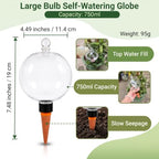 25 oz EX-Large Plant Watering Globes Slow Release Terracotta Automatic Plastic Watering Globes Top Fill Control Plants Watering Devices System Watering Planter Insert Spikes Stakes - Image 3