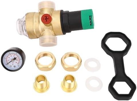 LiebeWH Water Pressure Regulator, Adjustable Brass Reducer with Filter, 0.1 to 122F Pressure Meter for Garden and RV Use (3/4 inch (DN20)) - Image 6