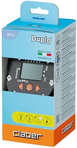 Claber 8410 Aquadue Duplo Evolution, Black, Orange, 9.7 x 22.5 x 11 cm - Image 3