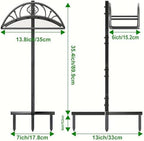 Generic Sturdy Hose Hanger Hose Reel Rack Stand Garden Hose Holder Water Hose Reel Water Hose Holders For Outside Heavy Duty Freestanding Garden Hose With 4 Spikes For Lawn Garden Yard-Black - Image 7