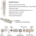 50 Pack Low Pressure Fog Mist Spray Nozzle with Filter, 6mm Brass Misting Nozzles, Mister Head for Landscaping, Air Humidification, Outdoor Cooling Mister System(Size:Orifice 0.15mm,) - Image 2
