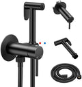 Arofa Built-in Hot and Cold Bidet Sprayer, Warm Water Bidet, Matte Black by AROFA