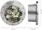 Mechanical Kitchen Timers for Cooking,Elegant Style Flowers Printed 60 Minute Magnetic Countdown Timer,Cute Cooking Timers with Alarm,Stainless Steel Time Timer Manual No Batteries Required - Image 2