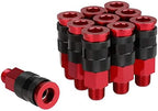 Air Compressor Accessories Fitting, AMT Style Universal Air Coupler with 1/4''NPT Male Threads, 10 Pieces Air Hose Fittings by WYNNsky