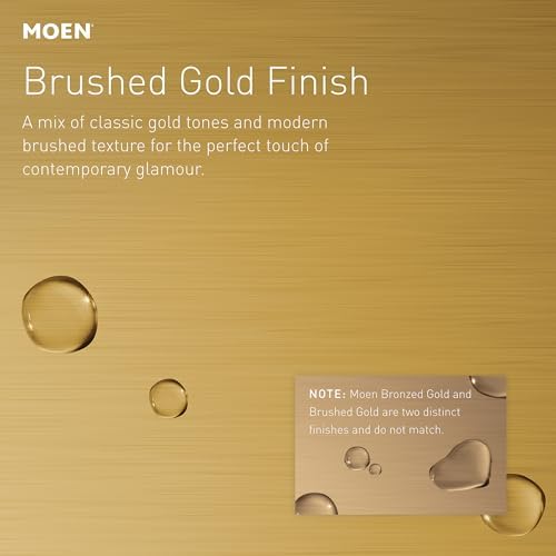 Moen YB0362BG Flara 2-Light Dual-Mount Bath Bathroom Vanity Light Fixture with Frosted Glass, Brushed Gold - Image 2