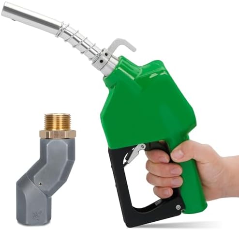 3/4" NPT Fuel Nozzle & Hose Swivel, Auto Shut Off Diesel Fuel Transfer Nozzle, 3-speed Latch Max Flow 16 GPM, Automatic Fuel Nozzle Used for Gasoline, Diesel, Biodiesel, Kerosene by Azdele