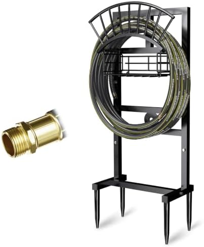 Garden Hose Holder with 45ft Kink Free Water Hose Kit by Unknown