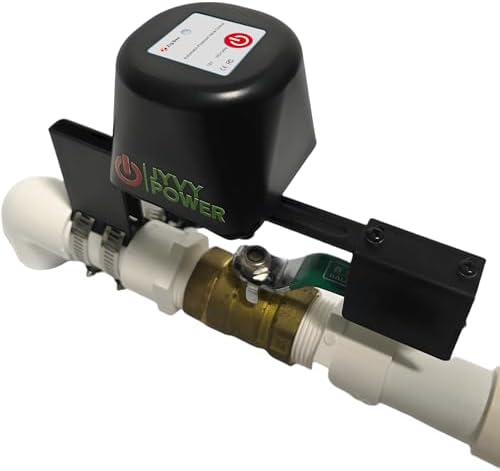 Upgrade Zigbee 3.0 Smart Water Valve Shutoff Reinforced Mounting Arm Durable Metal Gear (TUYA/SmartThings Hub), Alexa/Google Compatible, 2.4 GHz, Motorized Ball Valve Actuator by Unknown