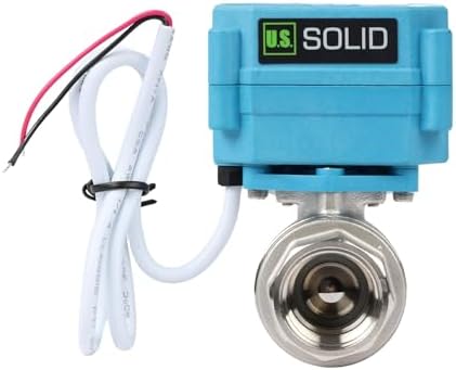 U.S. Solid Motorized Ball Valve - IP67 3/4inch Stainless Steel Ball Valve 9-24V with Waterproof Cover, Full Port, Manual Function, 2 Wire Auto Return, NPT, Normally Open - Image 3