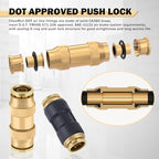 CheeMuii 32PCS Brass DOT Air Line Fittings DOT Quick Connect Straight Union - Image 4