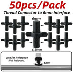 50pcs Garden Tee Connector 4/7mm 1/4'' Hose Pipe Water Tubing Barb Fitting Drip Irrigation Adapter Coupling Repair(I-50PCS) - Image 2