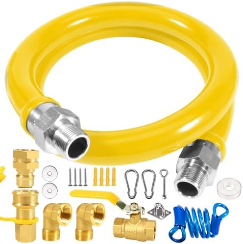 1675KIT48 Commercial Gas Hose, Gas Line Hose Quick Connect by Cudnt