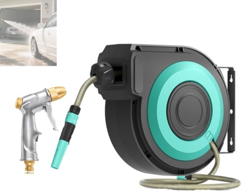 Retractable Garden Hose Reel, for Car Wash, Gardening by Unknown