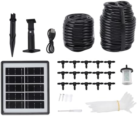 Rengue Automatic Solar Watering System, ABS PVC Drip Irrigation Kit with 2000mAh Battery and 6 Timing Modes for Greenhouse Balcony Patio Potted Plants Indoor Outdoor - Image 6