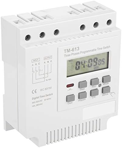 Jadeshay TM-613 380V 16A Digital Weekly Timer Switch, Programmable Three-Phase Control Relay for High Power Equipment - Image 4