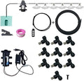 Outdoor Misting Cooling System Kit with 24v Silent Pump, Misters for Patio with Brass Sprayers, Garden Cooling System DIY Micro Drip Irrigation System for Patio, Garden, Lawn, Home Irrigation by Unknown