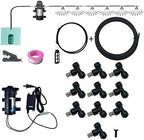 Outdoor Misting Cooling System Kit with 24v Silent Pump, Misters for Patio with Brass Sprayers, Garden Cooling System DIY Micro Drip Irrigation System for Patio, Garden, Lawn, Home Irrigation by Unknown
