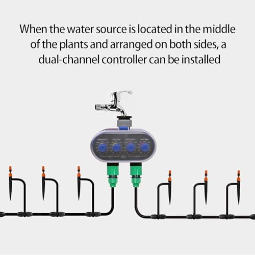 2 Zone Programmable Garden Irrigation Timer with Adjustable Settings and Strong ABS Construction - Image 4