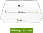 LWALRS Square Plant Saucer 20 22 Inch 3 Pack, Extra Large Plant Saucer, Deep Plant Trays for Pots, Duty Plastic Plant Water Tray, Planters for Indoors and Outdoors Plants (20 inch Black) - Image 2