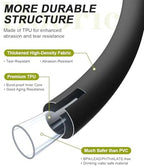 Garden Hose, 100ft Flat Ultra Lightweight Flexible Water Hose Black - Image 2