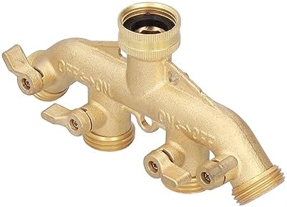 G3/4 4 Way Hose Splitter Brass, Brass Hose Faucet Manifold, Garden Hose Faucet Adapter, Joint Connector Irrigation Accessory,Garden Hoses Connector - Image 7