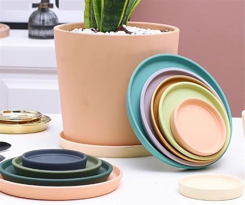 Plant Trays Simple Style Saucers Indoor Outdoors Garden Plant Watering Pallet Multi Colour Available Flower Pots Saucers(Navy Blue,Medium) - Image 3