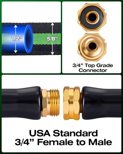 Flexible Garden Hose 75 FT, Ultra Lightweight Water Hoses - Image 6
