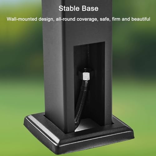 Stainless Steel Freestanding Garden Water Column with Irrigation Fountain Post and Hose Rack Outdoor Vertical Antifreeze Faucet for Backyard Washing 60cm/23.6in Height - Image 7