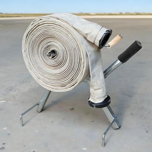 Foldable Fire Water Pipe Storage Device, Portable Manual Pipe Winding Tool, All Metal Hose Reel for Farm Irrigation Farmlande, Gardening,Portable Farmlandes Irrigations Hose Reel Tool - Image 4