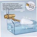Pool Water Leveler Auto Fill, 2 Pack Pool Auto Fill Float Valve - Water Trough Float Valve with Automatic Level Control, Copper & Plastic, 1/2 Inch Trough - Image 3