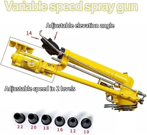 Farm Irrigation Spray Gun, 360° Adjustable Sprinkler with 6 Nozzles, Pressure Gauge, 2 Speed Settings, Large Area Watering for Lawn, Garden, Agriculture - Image 3
