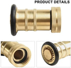 Brass Fire Hose Nozzle 1 Inch NH High Pressure Spray Brass Nozzle 1" NH/NST for Fire Hose Fireman Style Brass Nozzle 1 Inch for Use 1 Inch NH Brass Nozzle High Flow Water Sprayer Leak-Proof Brass Hose - Image 7