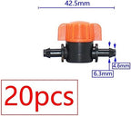20pcs Drip Irrigation Mini Valve 4/7 3/8/10/12/16/20 /25mm Pipe Garden Tap 1/2 quot; 3/4 Male Thread Water Hose Barb Connector(A) - Image 2