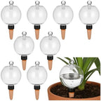 8 PCS Large Plant Self-Watering Globes, 16.9 oz Slow Release Watering Bulb with Ceramic Spike Stake, Top Fill Plastic Water Orbs, Automatic Irrigation Insert for Home Garden Office by Unknown