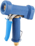Hose Nozzle, Copper Spray Head with On Off Handle for Cleaning Kitchen Garage Floors Driveway Cement Road, G1/2" Thread Watering Plants (C blue gusset spray gun (4 points outer teeth) by Buachois