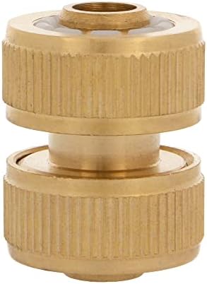 Amig - Hose Repair - 3/4" - Ideal for Easy Water Leak Repair - Quick and Easy Connection - Made with Brass - Matte Gold by Amig