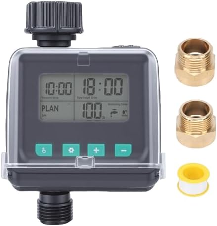 Sprinkler Timer, Programmable 1 Outlet Rain Delay Manual Mode Water Hose Timer, Irrigation System with Digital Display and Connectors for Yard Lawn Patio - Image 6