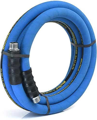 BLUBIRD BB3425 3/4" x 25' Rubber Air Hose, 100% Rubber, Lightest, Strongest, Most Flexible, 300 PSI, 50F to 190F Degrees, Ozone Resistant, High Strength Polyester Braided - Image 2