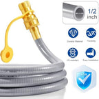 GasSaf 8 FT 1/2" ID Natural Gas Hose with Quick Connect Fitting - Image 4
